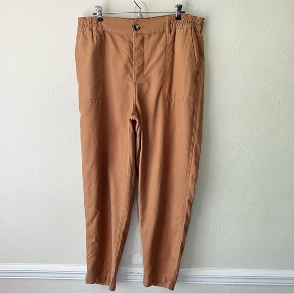 Wonderly Caramel Tan High Rise Button Fly Cropped Pants - Picture 1 of 7